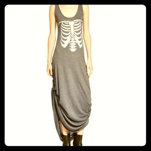 Wildfox Ribcage Skeleton X-Ray Graphic Maxi Dress